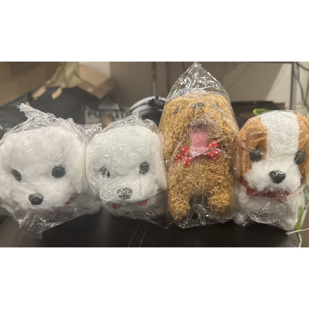 Three Small Cute Nico Robotic Puppies - Walking - Barking WITH Puppy Mats